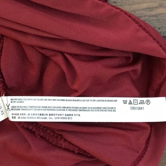 Intimately FREE PEOPLE Red Harper Lace Halter Sleeveless Mini Dress Size XS - Picture 8 of 11